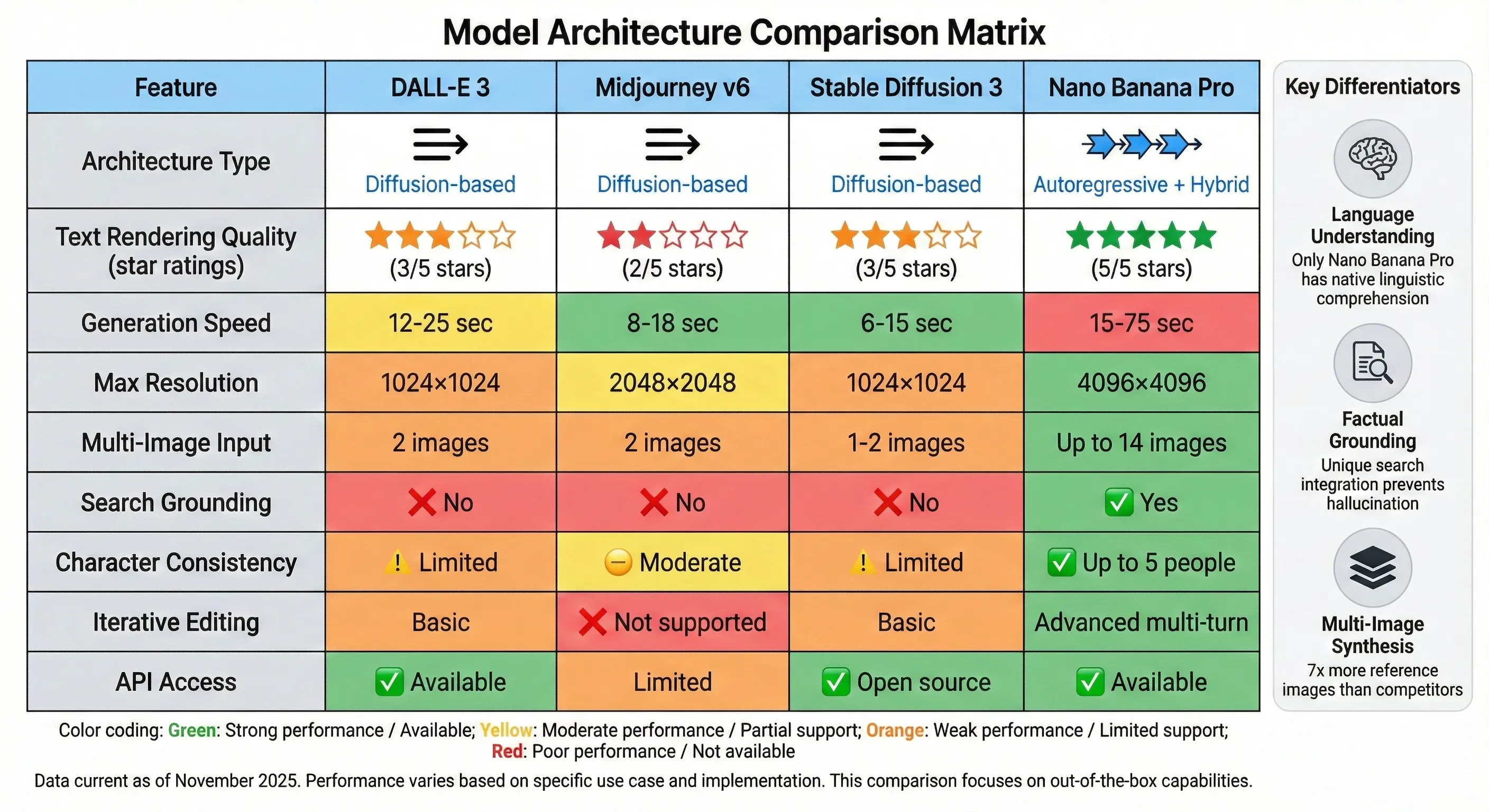 Model Architecture Comparison Matrix